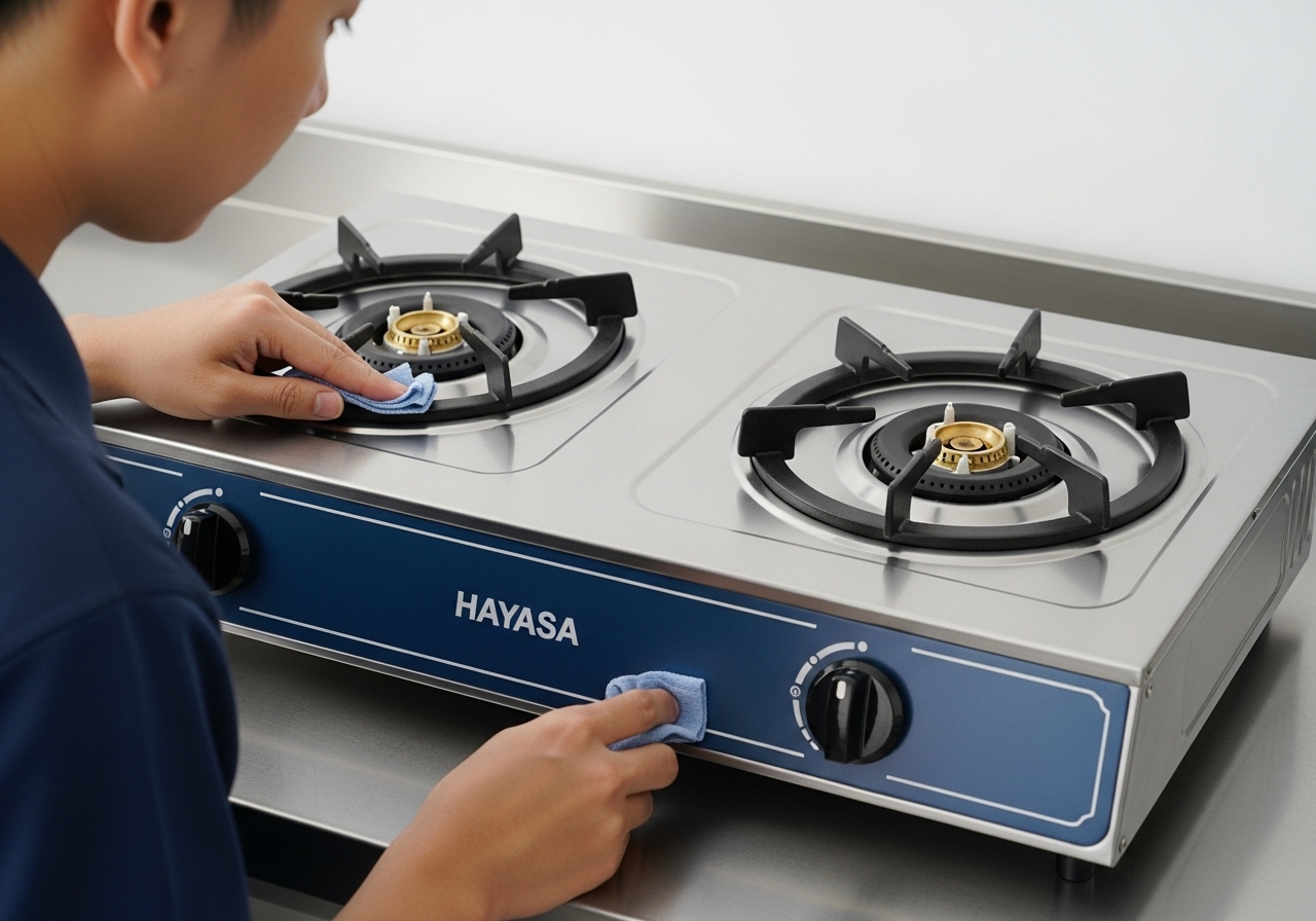 1. Kiểm tra ống dẫn gas và van khóa trước khi sử dụng