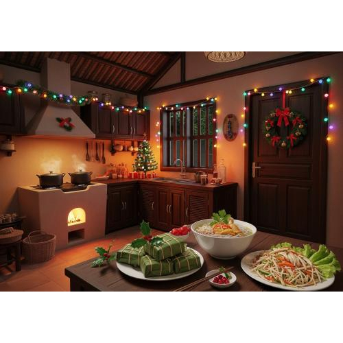 Trang trí bàn bếp và khu vực nấu ăn